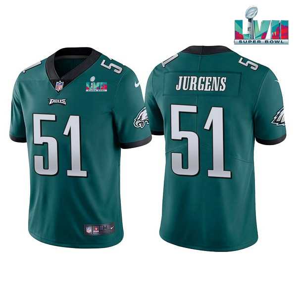 Men & Women & Youth Philadelphia Eagles #51 Cam Jurgens Green Super Bowl LVII Vapor Untouchable Limited Stitched Jersey